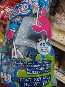paint brush lollipops blue blue 40 count 1pck